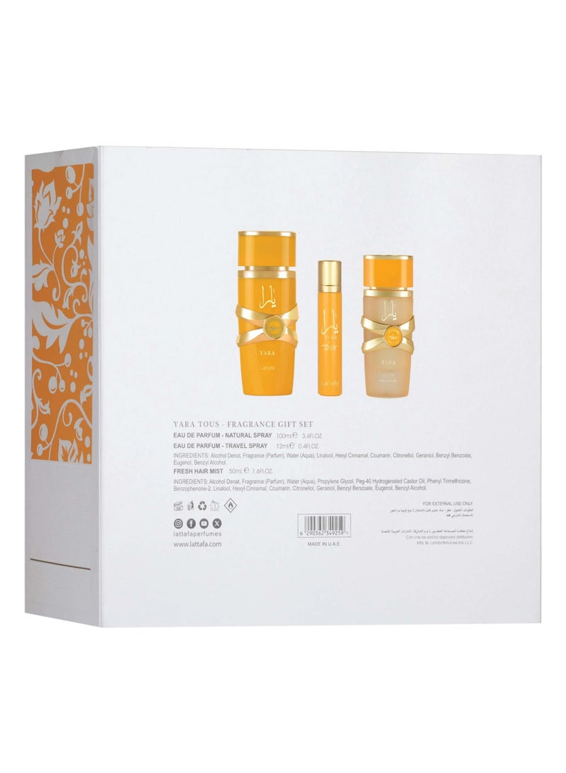 Lattafa Gift Set – Yara Tous 100Ml – 12ml – Hairmist - Image 2